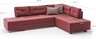 Kutna garnitura na razvlačenje, Bordo crvena, Manama Corner Sofa Bed Right - Claret Red