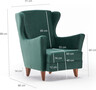 Fotelja wing LOLA zelena, Lola Berjer - Green