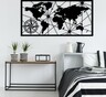 Metalna zidna dekoracija, World Map Silhouette
