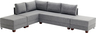 Kutna garnitura na razvlačenje BELLA SOFT, lijeva, siva, Fly Corner Sofa Bed Left - Grey