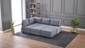 Kutna garnitura na razvlačenje BELLA SOFT, lijeva, siva, Fly Corner Sofa Bed Left - Grey