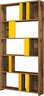 Polica za knjige, Lima - Walnut, Yellow