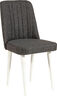 Set stolova i stolica (4 komada), Bijela boja Antracit, Vina 1053 - Anthracite, White