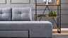 Kutna garnitura na razvlačenje, Sivo, Manama Corner Sofa Bed Left - Grey