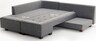 Kutna garnitura na razvlačenje, Sivo, Manama Corner Sofa Bed Left - Grey