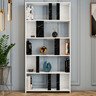 Polica za knjige, Lima - White, Black Marble