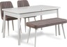 Set stolova i stolica (5 komada), Bijela boja Sivo, Costa 0701 - 1 B
