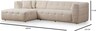 Kutna garnitura Cady 3 Seater lijevi - bež