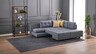 Kutna garnitura na razvlačenje, Sivo, Manama Corner Sofa Bed Right - Grey