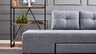 Kutna garnitura na razvlačenje, Sivo, Manama Corner Sofa Bed Right - Grey
