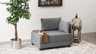 Sofa, Sivo, Fly Armchair Right - Grey