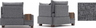 Sofa, Sivo, Fly Armchair Right - Grey