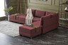 Kutna garnitura na razvlačenje BELLA SOFT, desna, tamno crvena, Fly Corner Sofa Bed Right - Claret Red