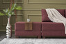 Kutna garnitura na razvlačenje BELLA SOFT, desna, tamno crvena, Fly Corner Sofa Bed Right - Claret Red