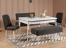 Set stola i stolica (5 komada), Vina 1053 - 4 - Anthracite, White