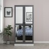 Garderoba, Kale Mirror Anthracite White - 190