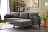 Kutna garnitura, Antracit, Bella Corner Sofa Right - Anthracite