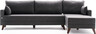 Kutna garnitura, Antracit, Bella Corner Sofa Right - Anthracite