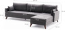 Kutna garnitura, Antracit, Bella Corner Sofa Right - Anthracite
