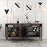 Konzola, Milan 160 - Walnut, Black Marble