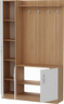 Stalak za hodnik, Naturel - Teak, White