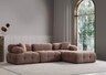 Kutna garnitura Doblo 3 Seater with Pouffe ( L1-O1-1R-Pouffe) - Cappuccino