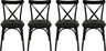 Set stolica (4 komada), Crno, Ekol 1331