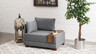 Sofa, Sivo, Fly Armchair Left - Grey