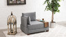 Sofa, Sivo, Fly Armchair Left - Grey