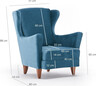 Fotelja wing LOLA tirkizna, Lola Berjer - Turquoise