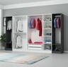 Ormar za odjeću KALE - 3081, antracit, bijela boja