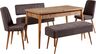 Set stola i stolica (5 komada), Vina 0701 - 4 - Anthracite, Atlantic