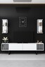 Komoda za TV, Chrome Line - White, Black