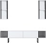 Komoda za TV, Chrome Line - White, Black