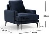 Fotelja wing PAPIRA tamnoplava, Papira Armchair - Navy Blue