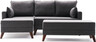Kutna garnitura na razvlačenje, Antracit, Bella Mini Corner Sofa Left - Anthracite