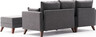 Kutna garnitura na razvlačenje, Antracit, Bella Mini Corner Sofa Left - Anthracite