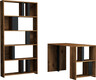 Studijski stol i policu za knjige, Lima - Walnut, Anthracite