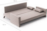 Trosjed na razvlačenje BELLA bež, Bella Sofa Bed - Cream