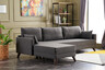 Kutna garnitura, Antracit, Bella Corner Sofa Left - Anthracite