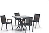 Set vrtnih stolova i stolica (5 komada), siva crna boja, Samara Bahçe Masa Takımı - 2