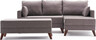 Kutna garnitura na razvlačenje, Smeđa, Bella Mini Corner Sofa Right - Brown