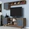 TV jedinica, Ayla - Walnut, Blue