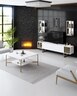 Komoda za TV, Gold Line - White, Black
