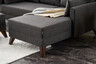 Kutna garnitura na razvlačenje, Antracit, Bella Mini Corner Sofa Right - Anthracite