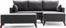 Kutna garnitura na razvlačenje, Antracit, Bella Mini Corner Sofa Right - Anthracite
