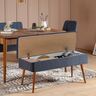 Set stola i stolica (4 komada), Vina 1048 - 3 - Walnut, Dark Blue