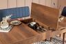 Set stola i stolica (4 komada), Vina 1048 - 3 - Walnut, Dark Blue