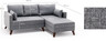 Kutna garnitura BELLA CORNER 2 desna, siva, Bella Corner Sofa Right 2