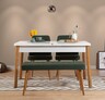 Set stolova i stolica (4 komada), Atlantski bor Bijela boja zelena, Santiago 1070 - 3 AB